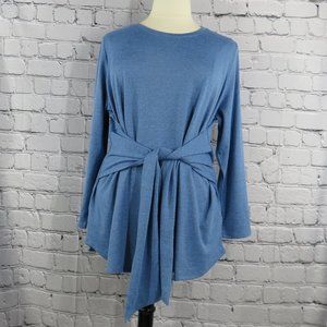Women's Brushed Heathered Tie Front Tunic